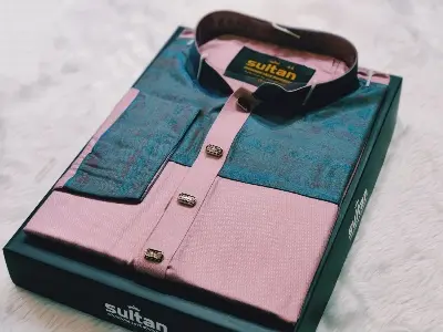 Picture of Mens premium Hand and chest contrast high quality panjabi