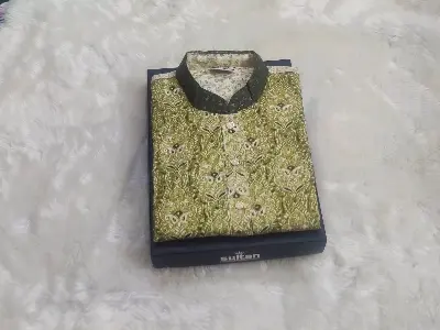 Picture of Micro stich febric mens viral panjabi exclusive ambrodary work panjabi