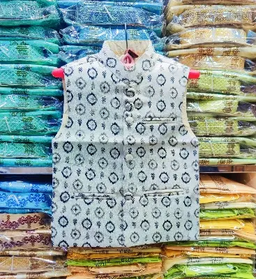Picture of Baby Fasionable waists and vest coat panjabi kotu for boys