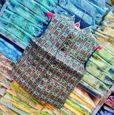 Picture of Deep colour printed boys kuti boys panjabi coat