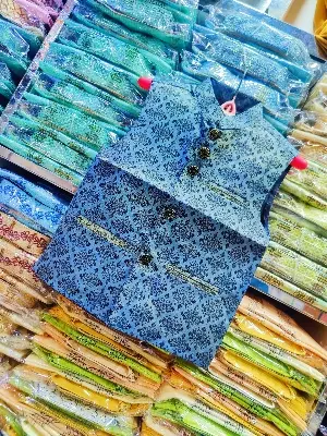 Picture of Boys print waist panjabi coat, indian panjabi coat for boys