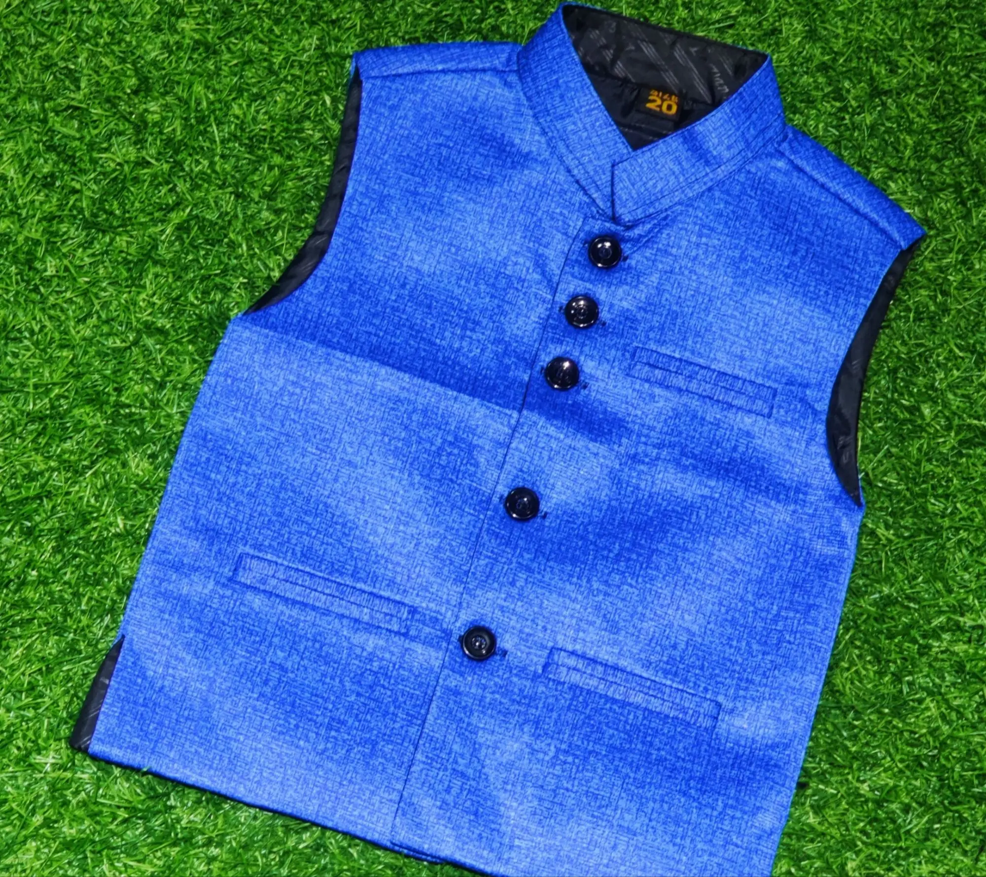 Picture of lBaba cheler matching panjabi coat Fasionable coat for like father like son