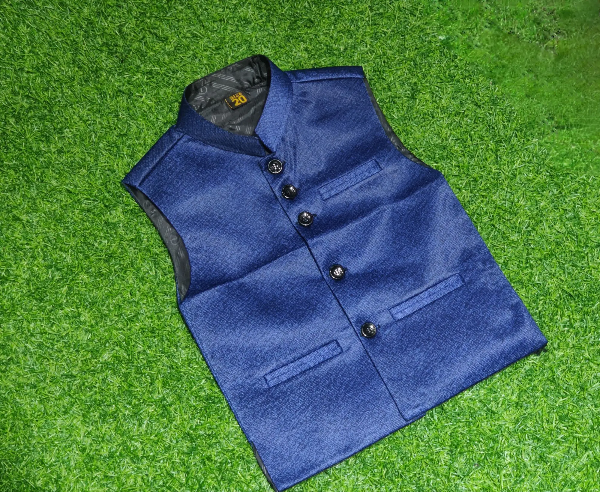 Picture of lBaba cheler matching panjabi coat Fasionable coat for like father like son