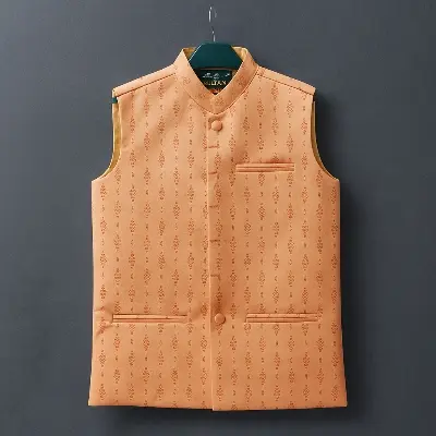 Picture of premium print coat for mens. waists panjabi coat for men