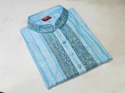 Picture of premium Light colour Desing panjabi new Fasionable panjabi