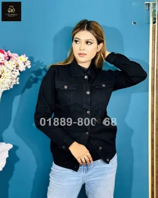 Picture of Ladies winter special black colour export quality  denim