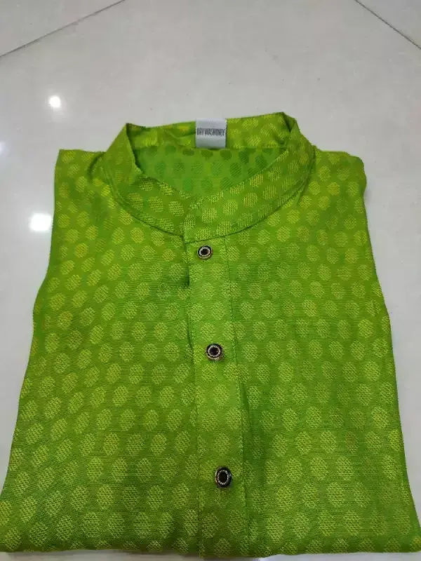 Picture of yellow night special panjabi  holuder Fasionable various colour kids to men panjbi