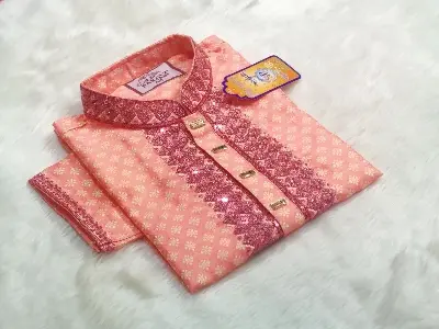 Picture of Mens indians katan febrics panjabi Secuance work Eid special panjabi 2025