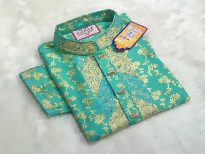 Picture of Mens indians katan febrics panjabi Secuance work Eid special panjabi 2025