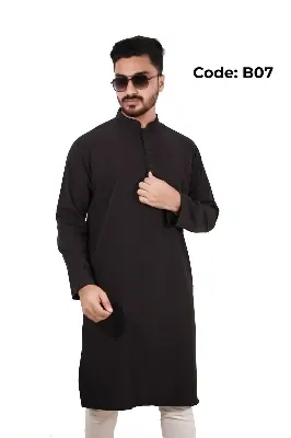 Picture of solid colour vangchur febric desing panjabi for men