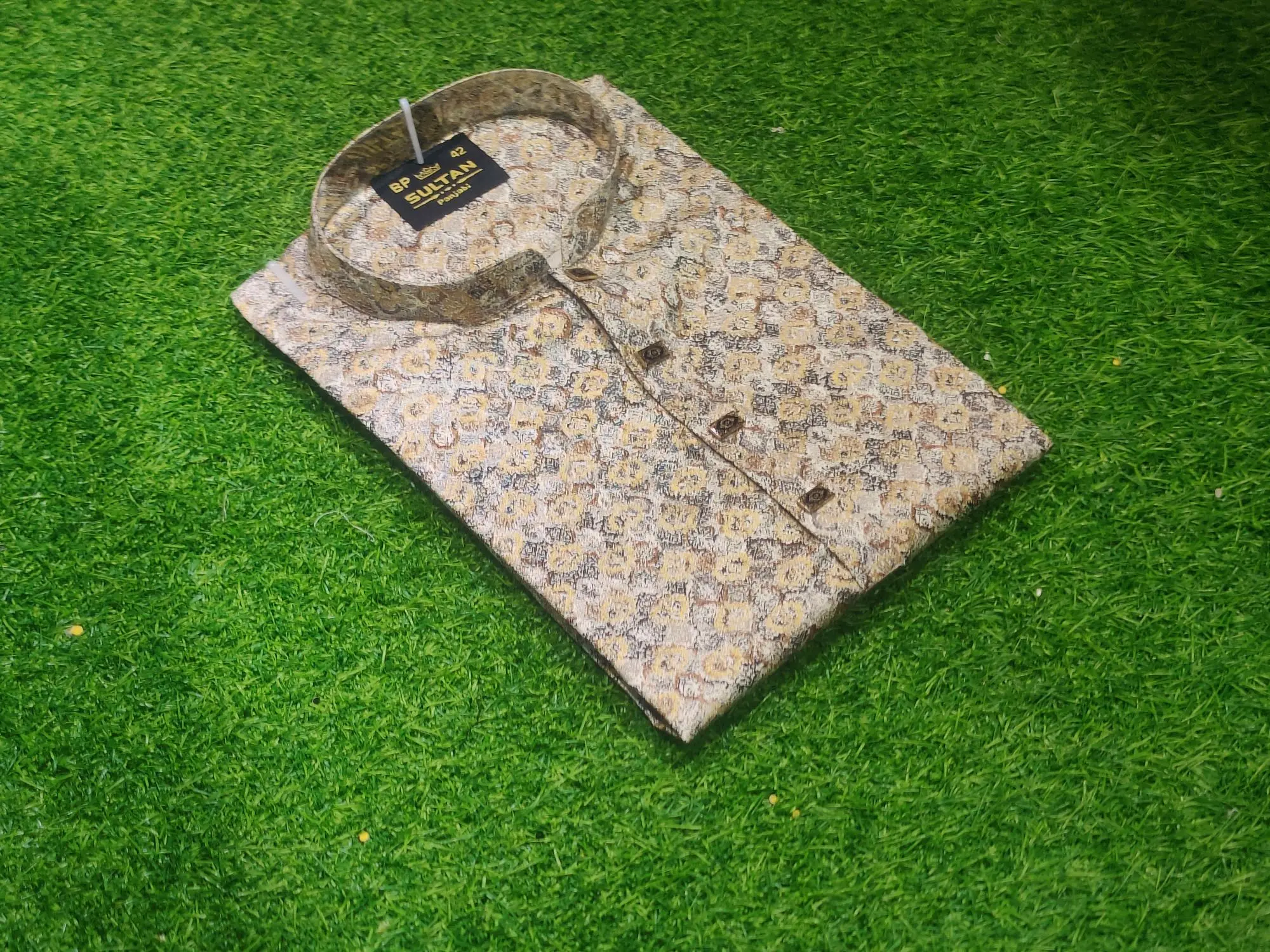 Picture of High quality premium snap button Kasmiri print luxury panjabi for men super hit premium panjabi