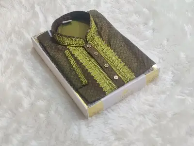 Picture of Mens premium panjabi slim fiting Mens premium quality snap button panjabi