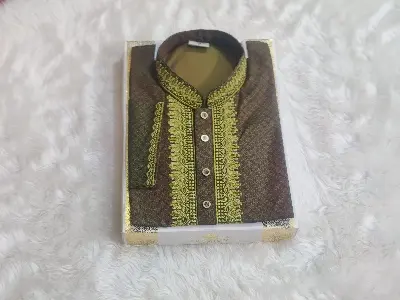 Picture of Mens premium panjabi slim fiting Mens premium quality snap button panjabi