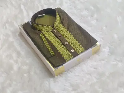 Picture of Mens premium panjabi slim fiting Mens premium quality snap button panjabi