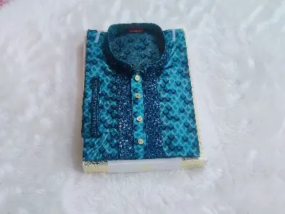 Picture of Mens high quality premium print panjabi semilong Fasionable styles comfortable panjabi