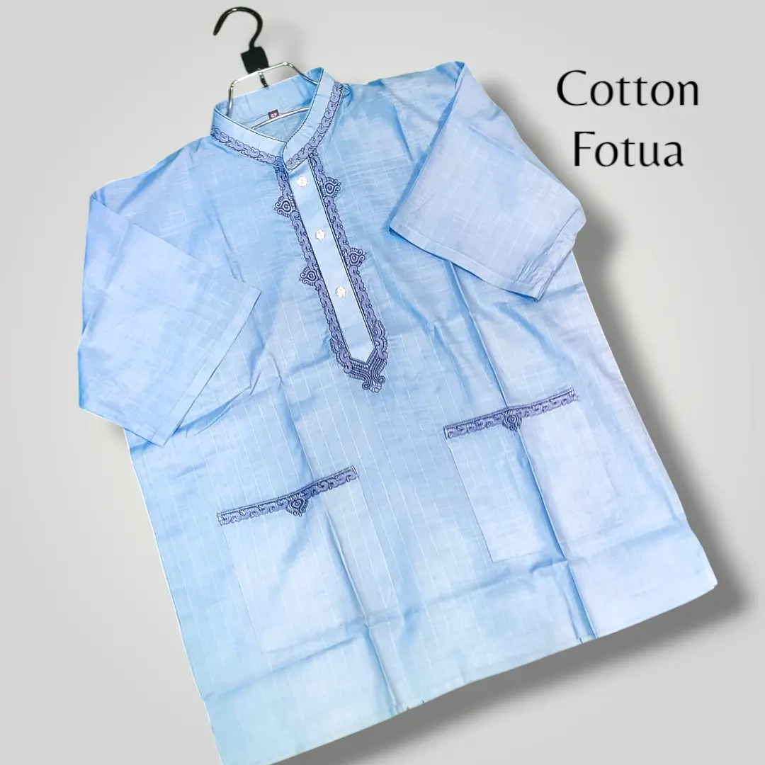 Picture of Mens new summer special cotton febric ambrodary work panjabi