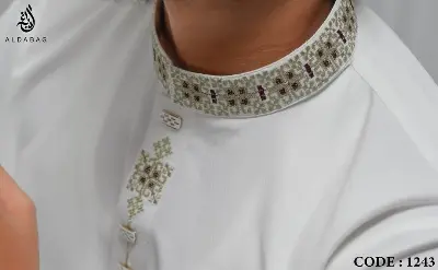 Picture of Mens pure suti premium ambrodary work panjabi semilong panjabi