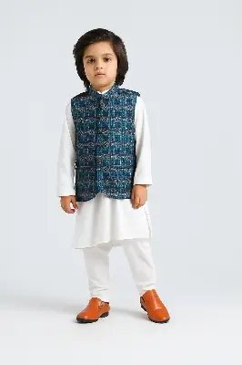 Picture of boys premium prints waistcoat Fasionable waistcoat