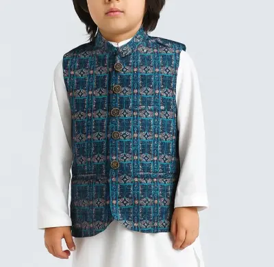 Picture of boys premium prints waistcoat Fasionable waistcoat