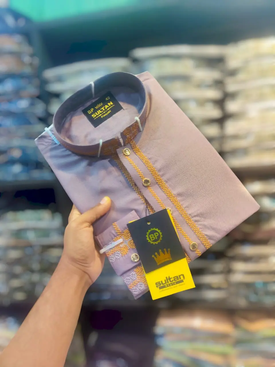 Picture of mens new desing semilong panjabi for mens