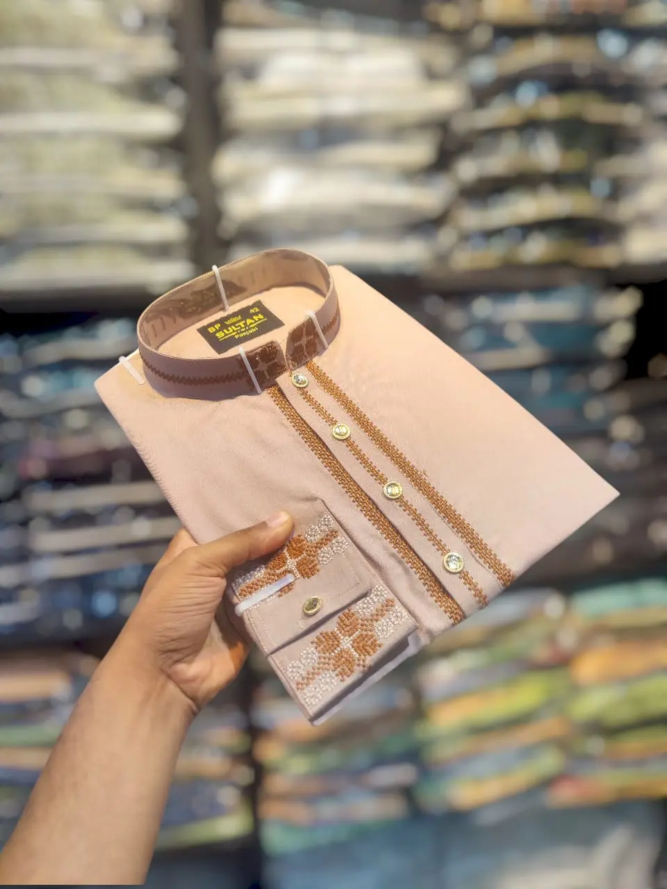 Picture of mens new desing semilong panjabi for mens