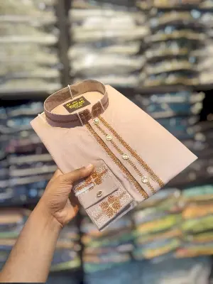 Picture of mens new desing semilong panjabi for mens