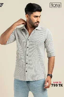 Picture of Mens Drop shulder virul net febric shirt for mens