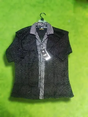 Picture of Mens Drop shulder virul net febric shirt for mens