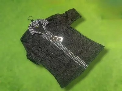 Picture of Mens Drop shulder virul net febric shirt for mens