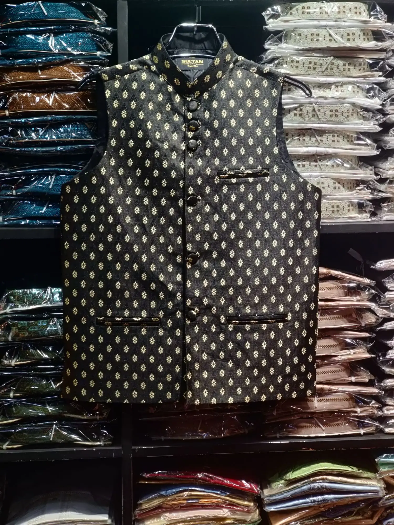 Picture of Mens winter special waists chest and vest coat katan febric