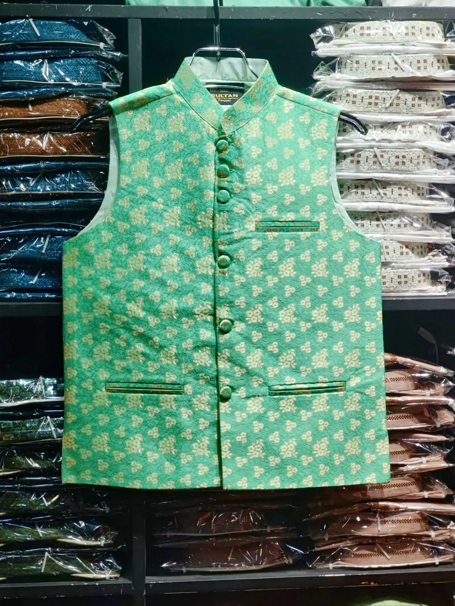 Picture of Mens winter special waists chest and vest coat katan febric