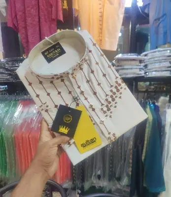 Picture of Mens Super Exclusive gorgeous Ambrodary work panjabi for mens