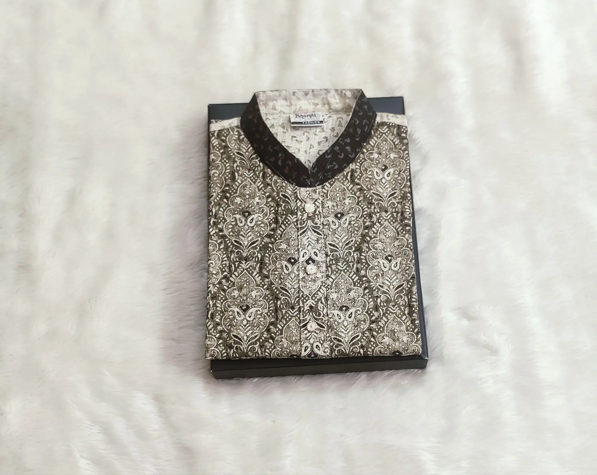 Picture of Mens Premium Digital print Indinan brash cotton fabric panjabi for mens