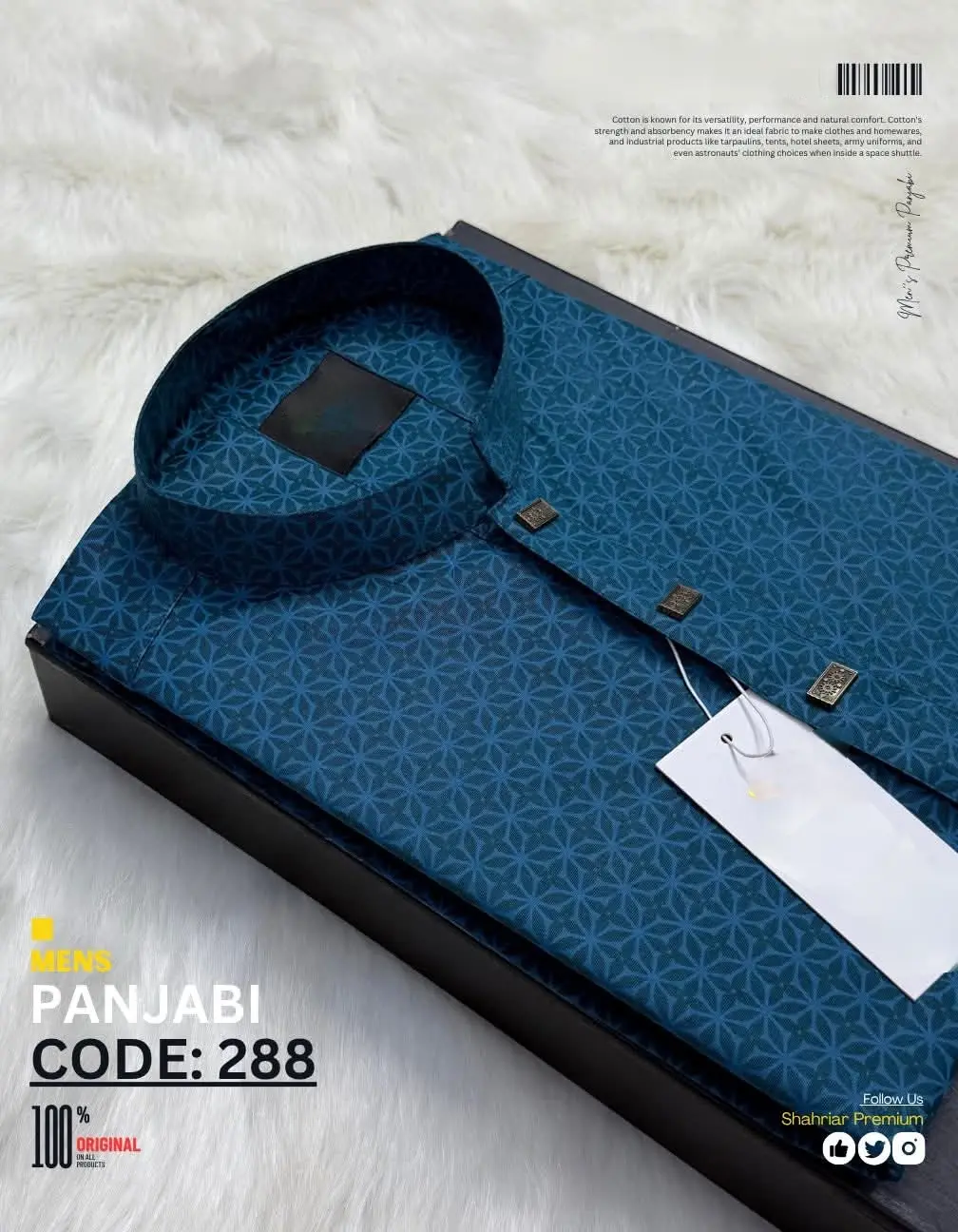 Picture of Twill fabric Smart fashion mens super virul panjabi