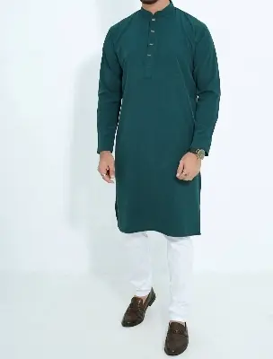Picture of Mens C green panjabi quality full micro stich panjabi