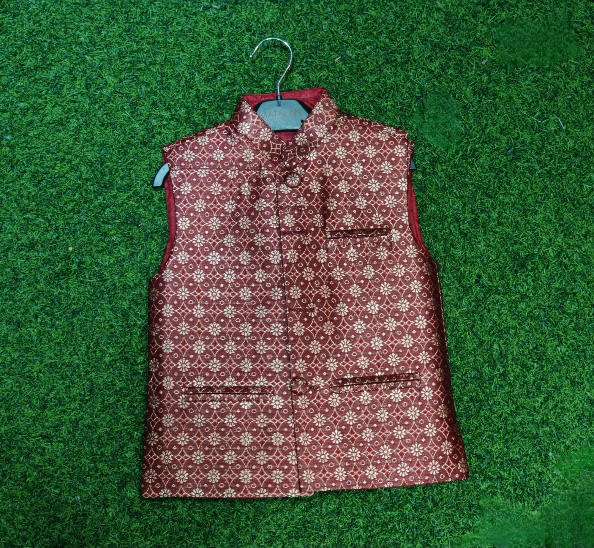 Picture of Boys Indian katan waist coat  premium waist coat(1