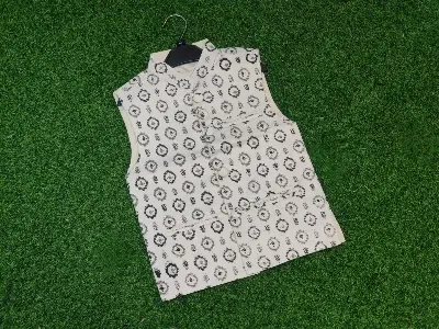 Picture of white ptinted waist coat for boys