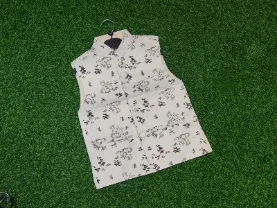 Picture of white ptinted waist coat for boys