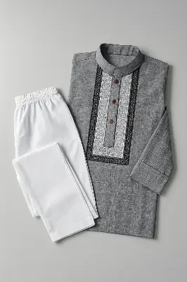 Picture of cotton Febric premium kids panjabi set