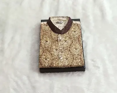 Picture of High quality premium semilong panjabi high quality print panjabi for Smart mens fashion