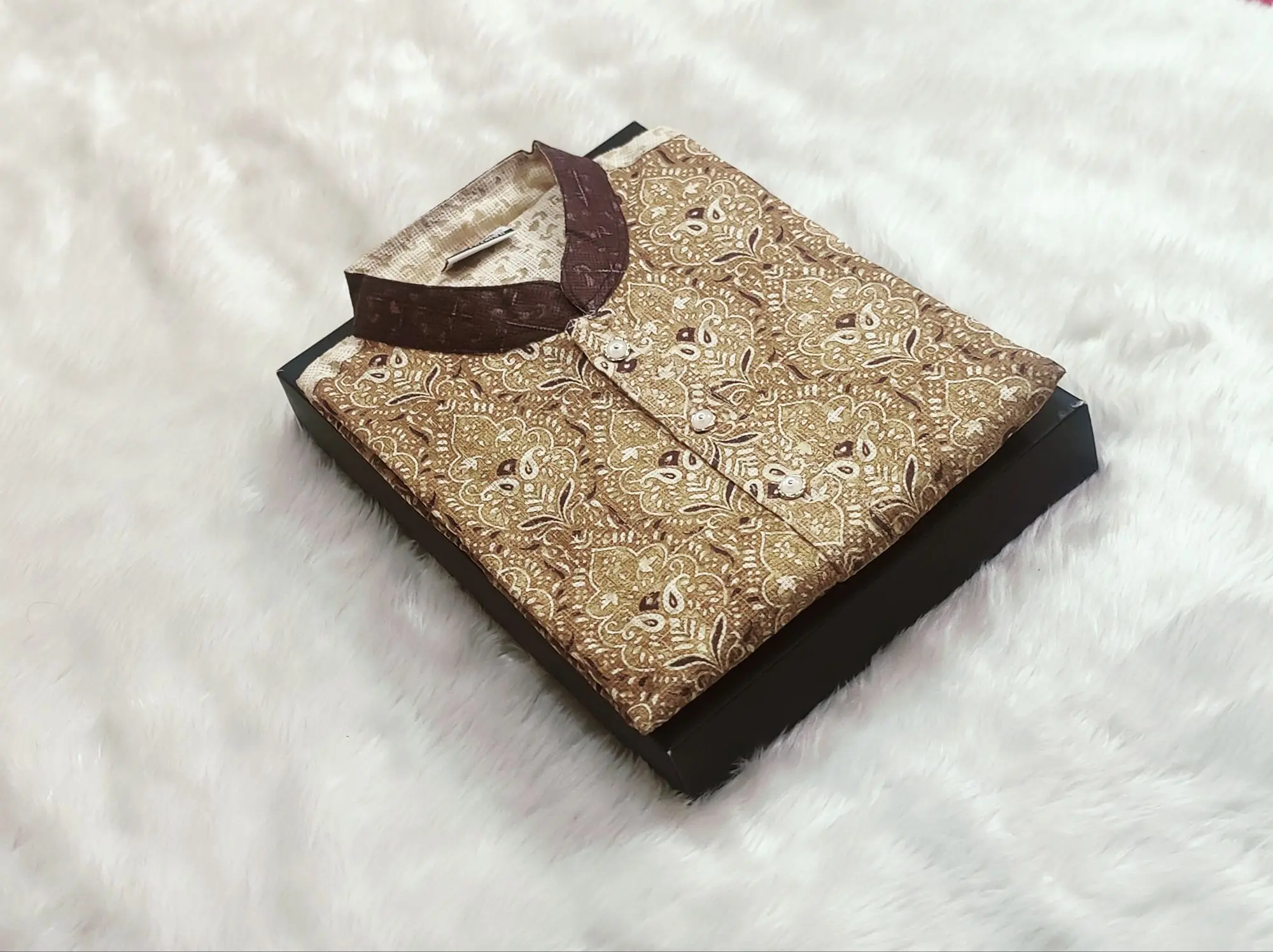 Picture of High quality premium semilong panjabi high quality print panjabi for Smart mens fashion