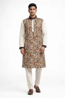Picture of Mens Boisakh special super duper Digital print panjabi