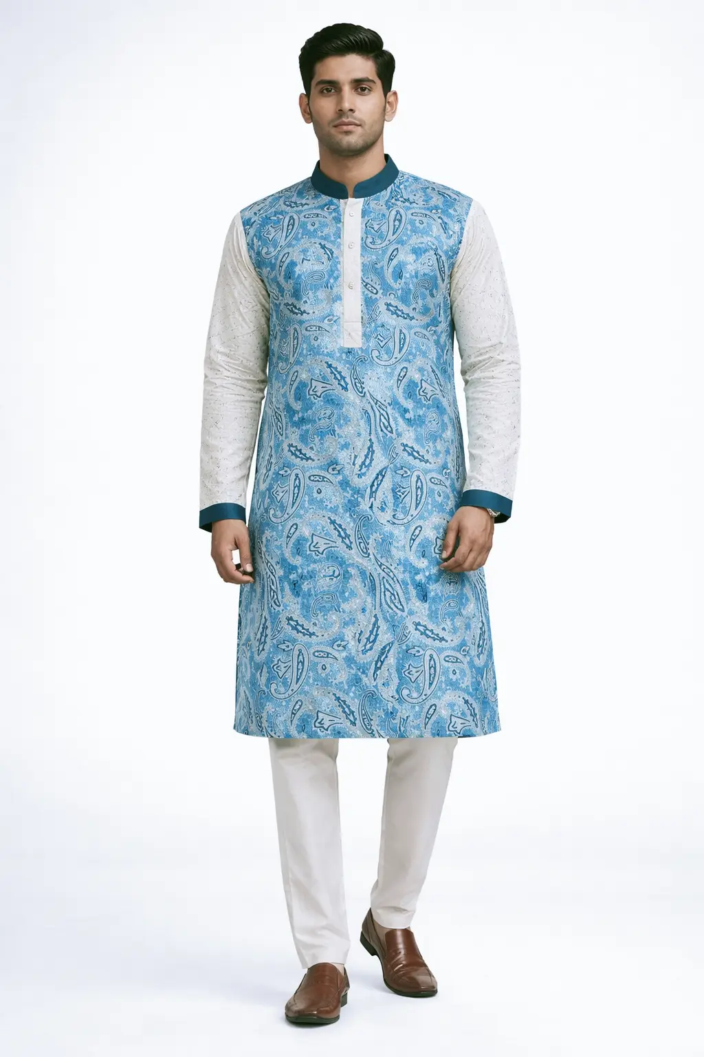 Picture of Mens Boisakh special super duper Digital print panjabi