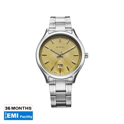 Picture of Titan Palette Of Time Quartz Analog with Date Yellow Dial Stainless Steel Strap Watch For Men