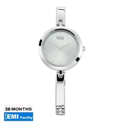 Picture of Titan 2606Sm04 Raga Viva Gray Dial Women Watch With Metal Strap