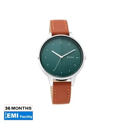 Picture of Titan N Women'S Women'S Precision Simplicity Watch: Gray Gradient Dial With Leather Strap (2648Sl01)