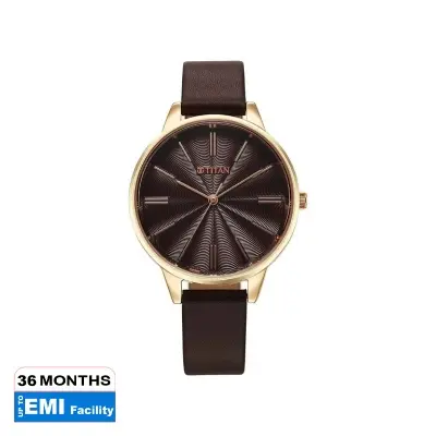 Picture of Titan 2648Wl09 Neo Quartz Analog Maroon Dial Leather Strap Watch For Women