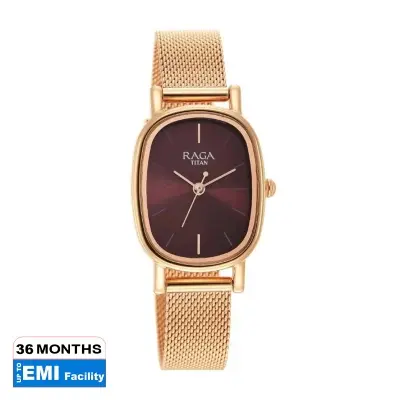 Picture of Titan 2665Wm01 Raga Viva Brown Dial Analog Stainless Steel Strap Watch