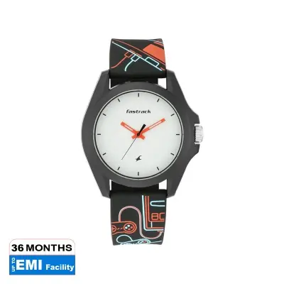 Picture of Fastrack Arcade Quartz Analog White Dial Silicone Strap Unisex Watch