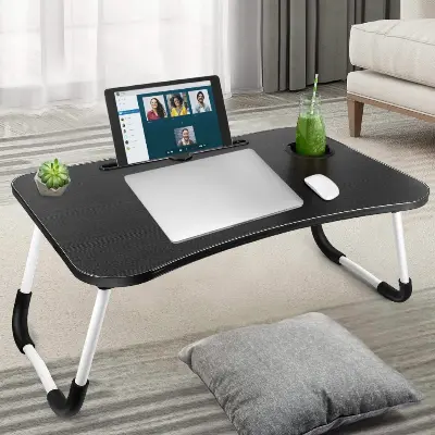 Picture of Folding Desk Home Computer Stand Laptop Desk Notebook Desk Laptop Table 